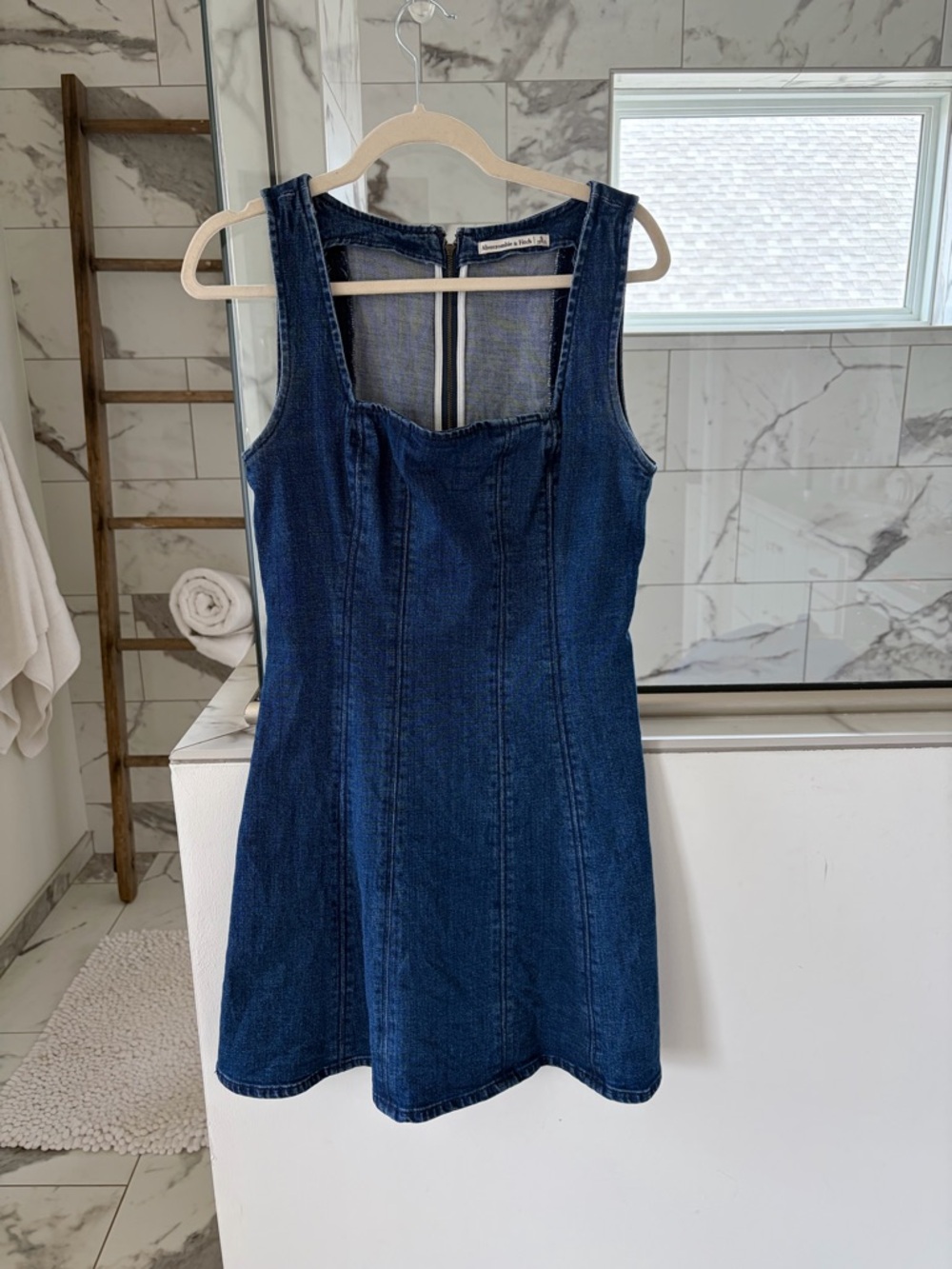 Abercrombie & Fitch Mila Square neck denim dress - Picture 2 of 4